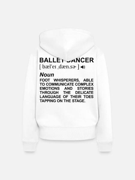 Balletttänzerin Bedeutung - Frauen Premium Bio Zip Hoodie - Weiß