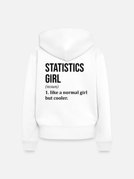 Statistik Statistik Statistik - Frauen Premium Bio Zip Hoodie - Weiß