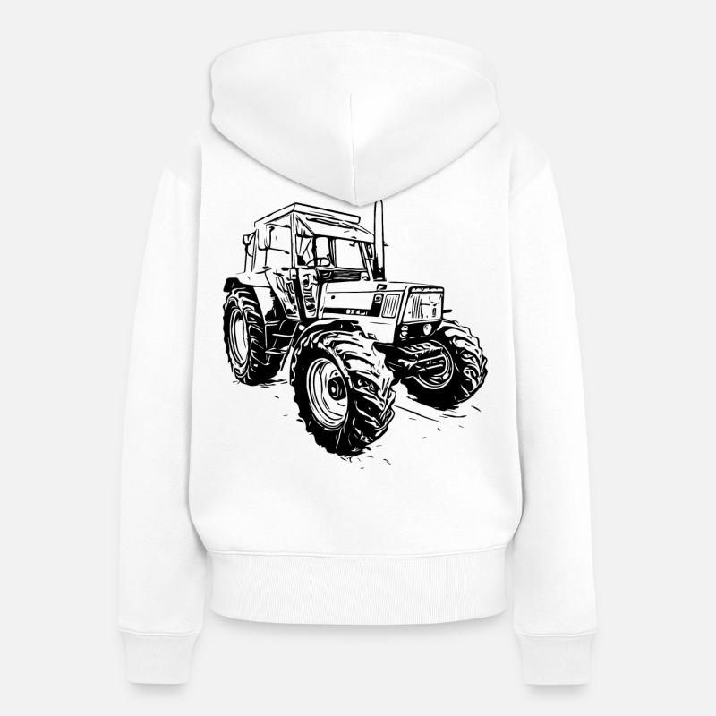 Front loader - Women's Premium Organic Zip Hoodie - white
