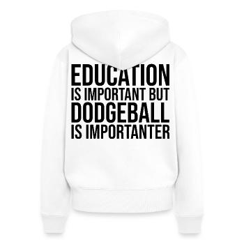 Ballon chasseur - Sweat à capuche zippé Premium bio Femme - blanc - Dos - AI Model Female 172 light (172cm)
