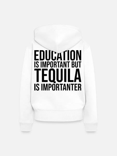 Tequila Tequila Tequila - Frauen Premium Bio Zip Hoodie - Weiß