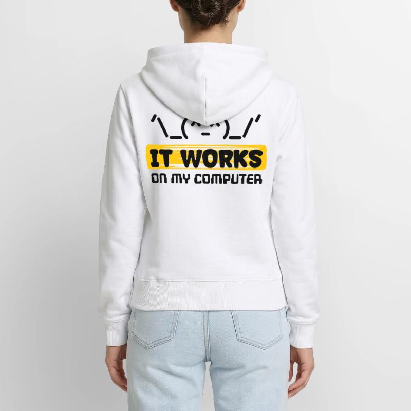 Coden Skripting Computerfreak Developer Statement Frauen Premium Bio Zip Hoodie