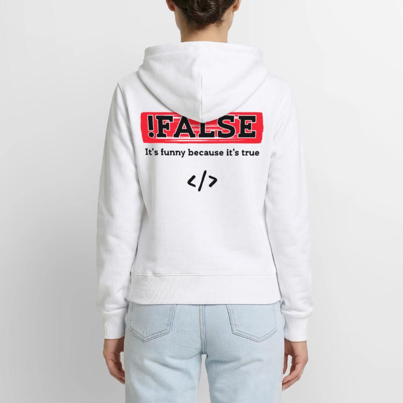 Code Debug Programmer Developer Funny Sayings Women's Premium Organic Zip Hoodie