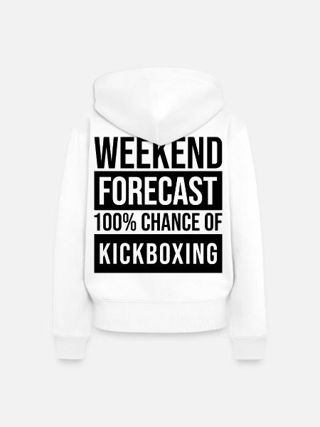 Kickboxer Kickboxer Kickboxer - Frauen Premium Bio Zip Hoodie - Weiß