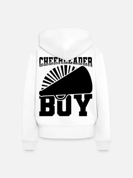 Cheerleader Junge - Frauen Premium Bio Zip Hoodie - Weiß