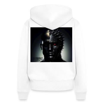 Twins Darkness to - Frauen Premium Bio Zip Hoodie - Weiß - Hinten - AI Model Female 172 light (172cm)