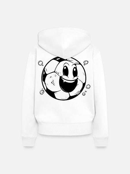 Fußball Comic - Frauen Premium Bio Zip Hoodie - Weiß