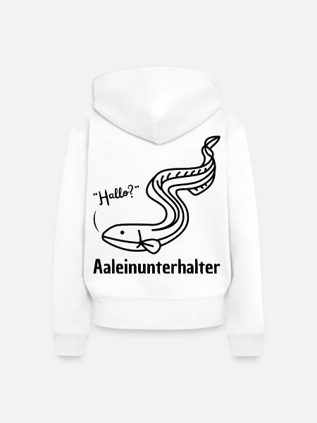 Aaleinunterhalter - Frauen Premium Bio Zip Hoodie - Weiß