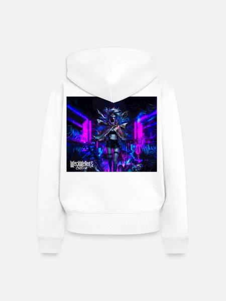 graffiti punk anime - Frauen Premium Bio Zip Hoodie - Weiß
