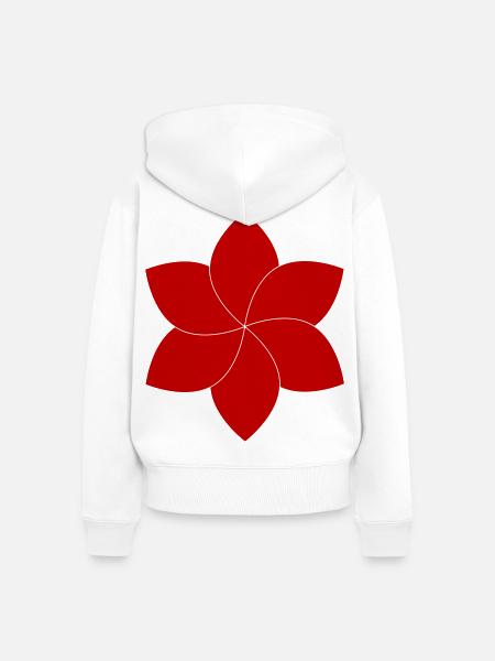 Lotus Blüte - Frauen Premium Bio Zip Hoodie - Weiß