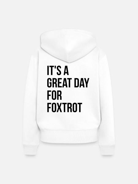 Foxtrot Foxtrot Foxtrot - Frauen Premium Bio Zip Hoodie - Weiß