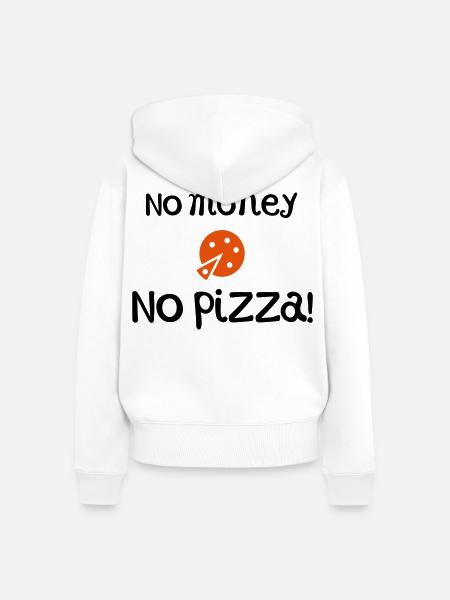 witzige Sprüche Pizza - Frauen Premium Bio Zip Hoodie - Weiß
