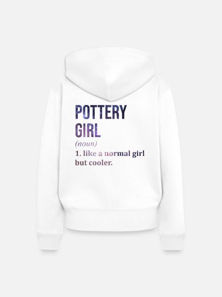 Töpferei Töpferei Töpferei - Frauen Premium Bio Zip Hoodie - Weiß