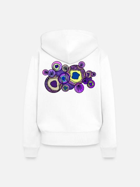 Ornament - Frauen Premium Bio Zip Hoodie - Weiß