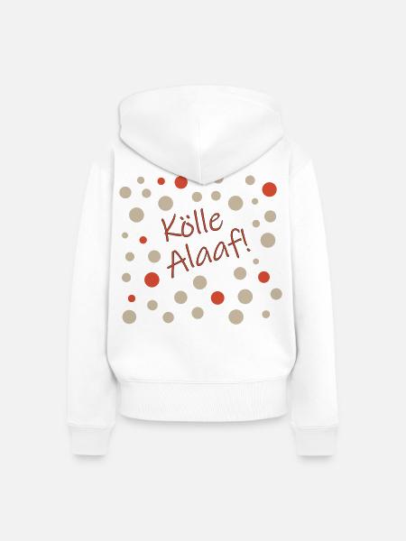 Kölle Alaaf - Frauen Premium Bio Zip Hoodie - Weiß
