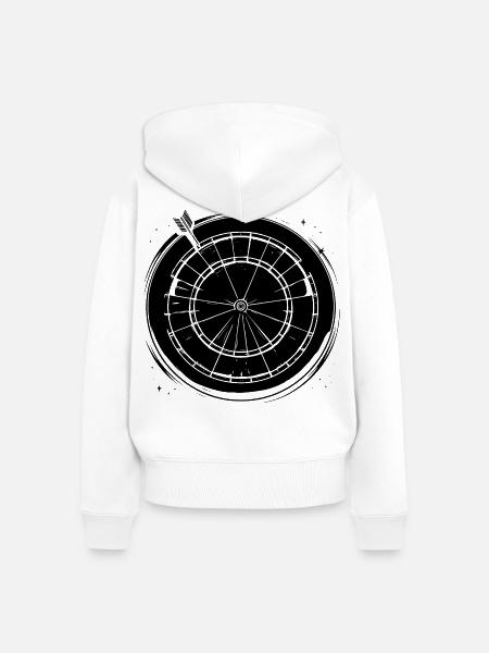 Dart - Frauen Premium Bio Zip Hoodie - Weiß