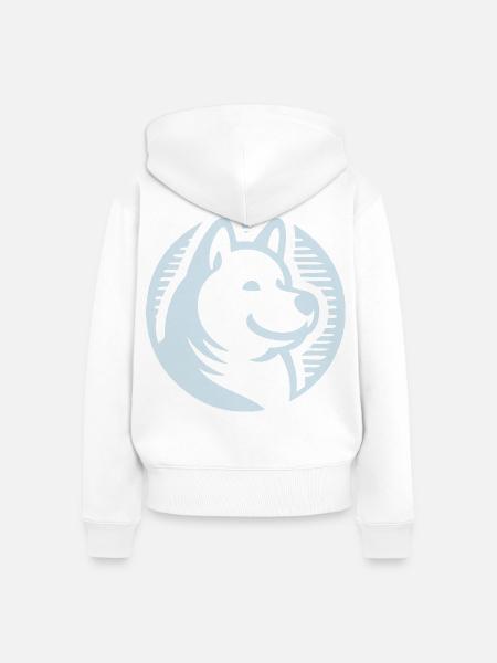 Schneeflocke - Frauen Premium Bio Zip Hoodie - Weiß