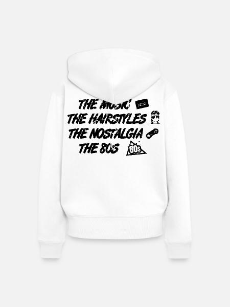 80er Spruch - Frauen Premium Bio Zip Hoodie - Weiß