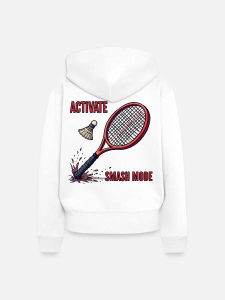 Activate Smash Mode - Frauen Premium Bio Zip Hoodie - Weiß