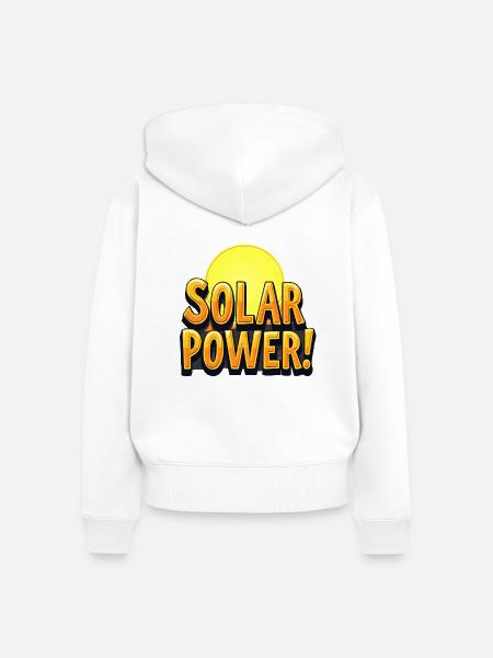 Solar Power! - Frauen Premium Bio Zip Hoodie - Weiß