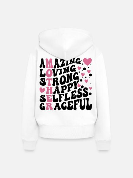 Die beste Mutter aller Zeiten - Frauen Premium Bio Zip Hoodie - Weiß