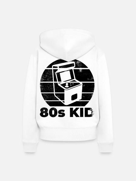80er Arcade Gaming - Frauen Premium Bio Zip Hoodie - Weiß