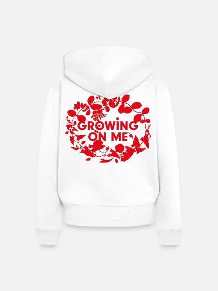 Growing on me - Frauen Premium Bio Zip Hoodie - Weiß