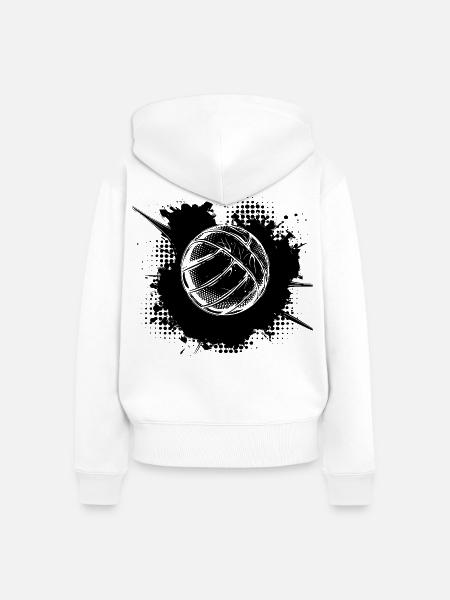 Volleyball Ball - Frauen Premium Bio Zip Hoodie - Weiß