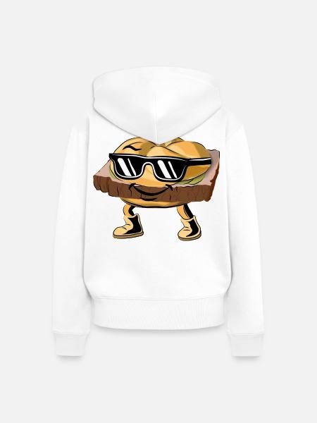 Leberkas mit Style & Attitüde. - Frauen Premium Bio Zip Hoodie - Weiß