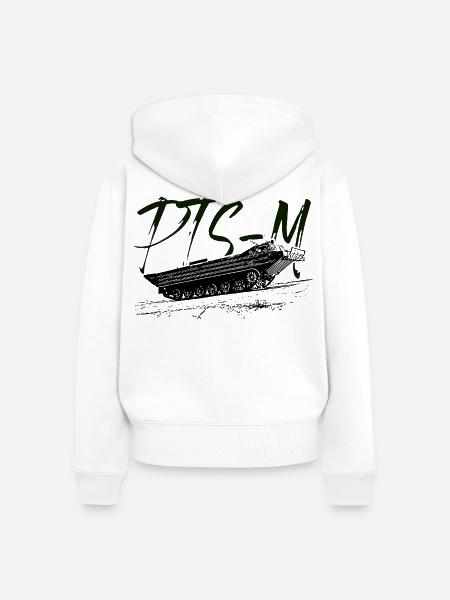 PTSM Veteranen-Style - Frauen Premium Bio Zip Hoodie - Weiß