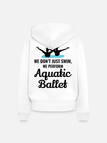Synchronschwimmen - Frauen Premium Bio Zip Hoodie - Weiß