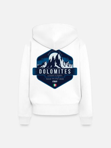 Dolomiten , Italien - Frauen Premium Bio Zip Hoodie - Weiß