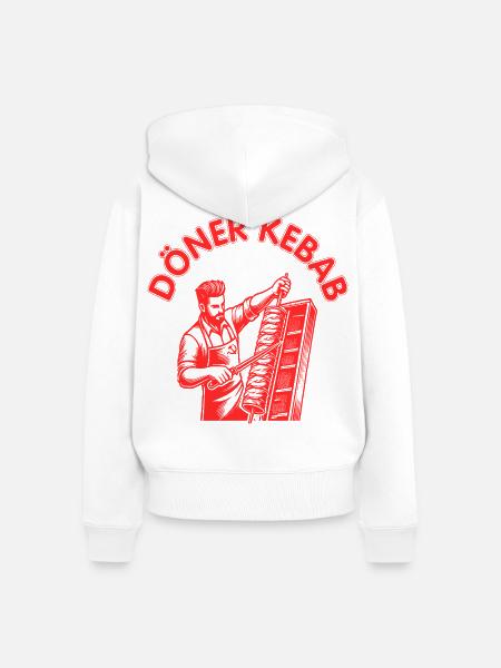 Döner Kebab - Frauen Premium Bio Zip Hoodie - Weiß