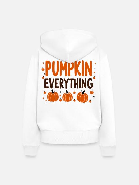 Pumpkin Everything Herbst Oktober - Frauen Premium Bio Zip Hoodie - Weiß