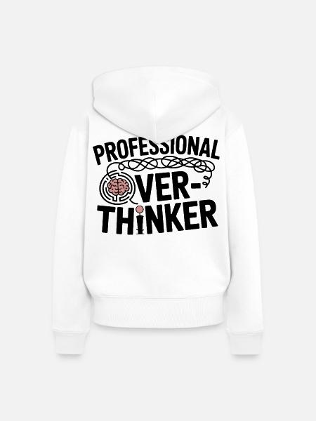 Professioneller Kopfdenker - Frauen Premium Bio Zip Hoodie - Weiß