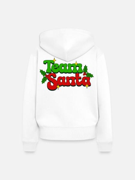 Weihnachtsmann Geschenkidee für festliche Stimmung - Frauen Premium Bio Zip Hoodie - Weiß