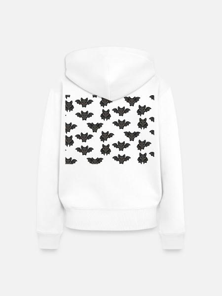 Fledermäuse - Frauen Premium Bio Zip Hoodie - Weiß