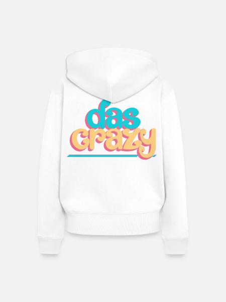 Das crazy - Frauen Premium Bio Zip Hoodie - Weiß