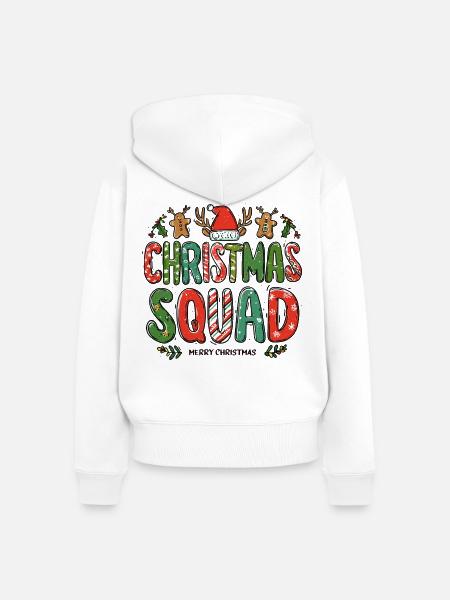 Weihnachts Squad - Frauen Premium Bio Zip Hoodie - Weiß