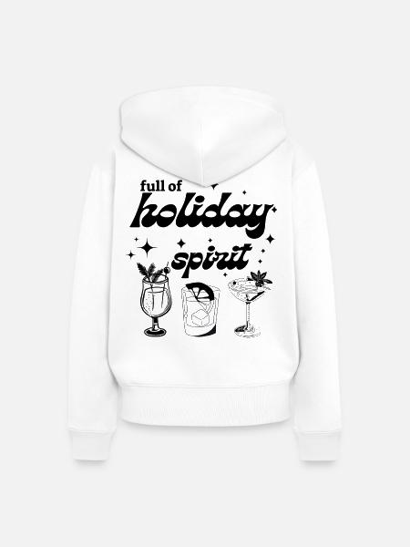 Voller Urlaubsstimmung - Frauen Premium Bio Zip Hoodie - Weiß