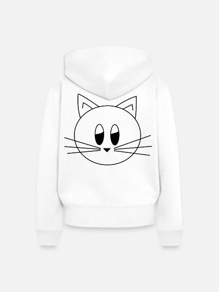 Kätzchen - Frauen Premium Bio Zip Hoodie - Weiß
