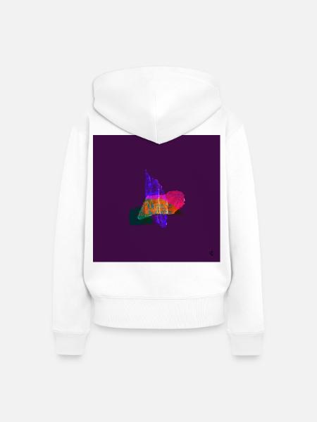 TEXTURA_DE_COLOR_#14 - Frauen Premium Bio Zip Hoodie - Weiß