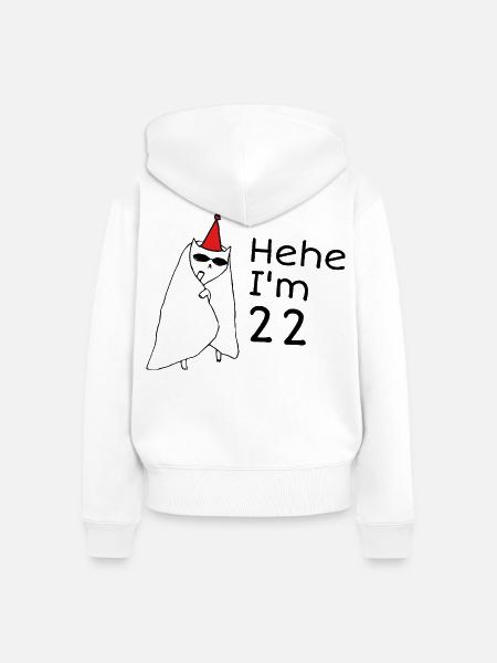 22-jähriges Jubiläum – 22-jähriges Jubiläumsgeschenk - Frauen Premium Bio Zip Hoodie - Weiß