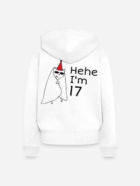 17-jähriges Jubiläum – 17-jähriges Jubiläumsgeschenk - Frauen Premium Bio Zip Hoodie - Weiß