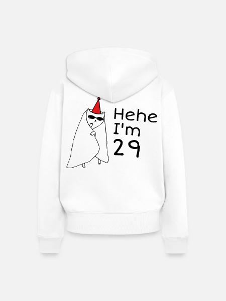 29-jähriges Jubiläum – 29-jähriges Jubiläumsgeschenk - Frauen Premium Bio Zip Hoodie - Weiß