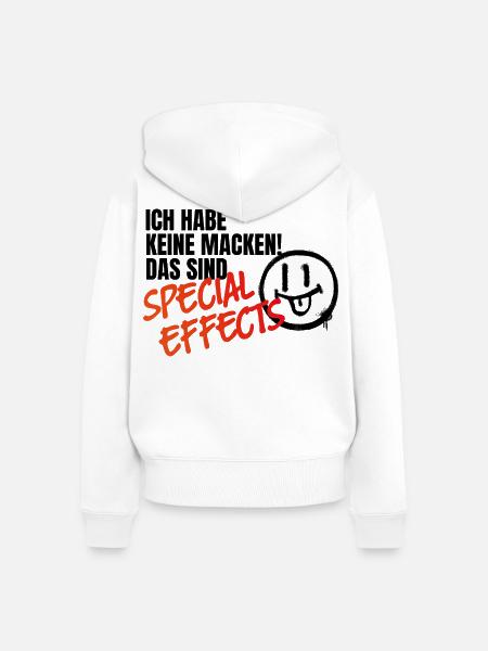 Keine Macken, sondern Special Effects - Frauen Premium Bio Zip Hoodie - Weiß