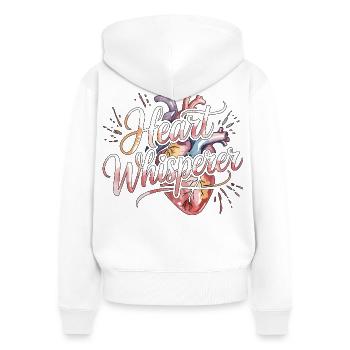 Cardiac Tech Heart Whisperer Pacemaker Technician - Frauen Premium Bio Zip Hoodie - Weiß - Hinten - AI Model Female 172 light (172cm)
