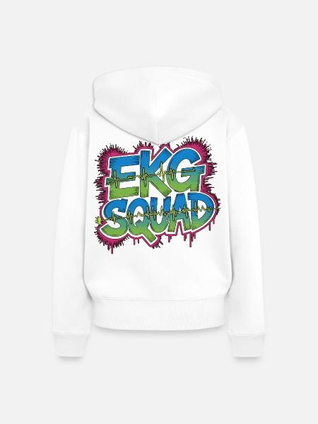 Cardiac Tech EKG Squad Pacemaker Technician - Frauen Premium Bio Zip Hoodie - Weiß