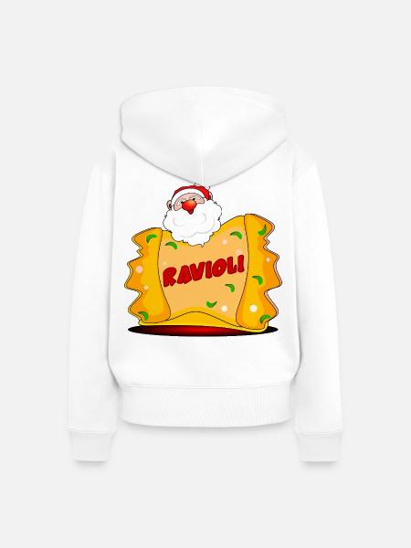 Natale Ravioli - Frauen Premium Bio Zip Hoodie - Weiß