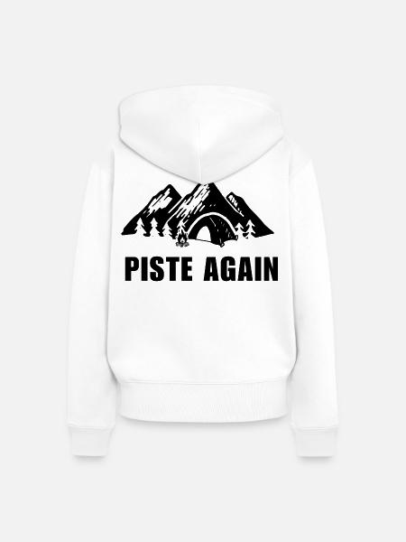 WIEDER PIE. SKI. SKI-WINDESPORT - Frauen Premium Bio Zip Hoodie - Weiß